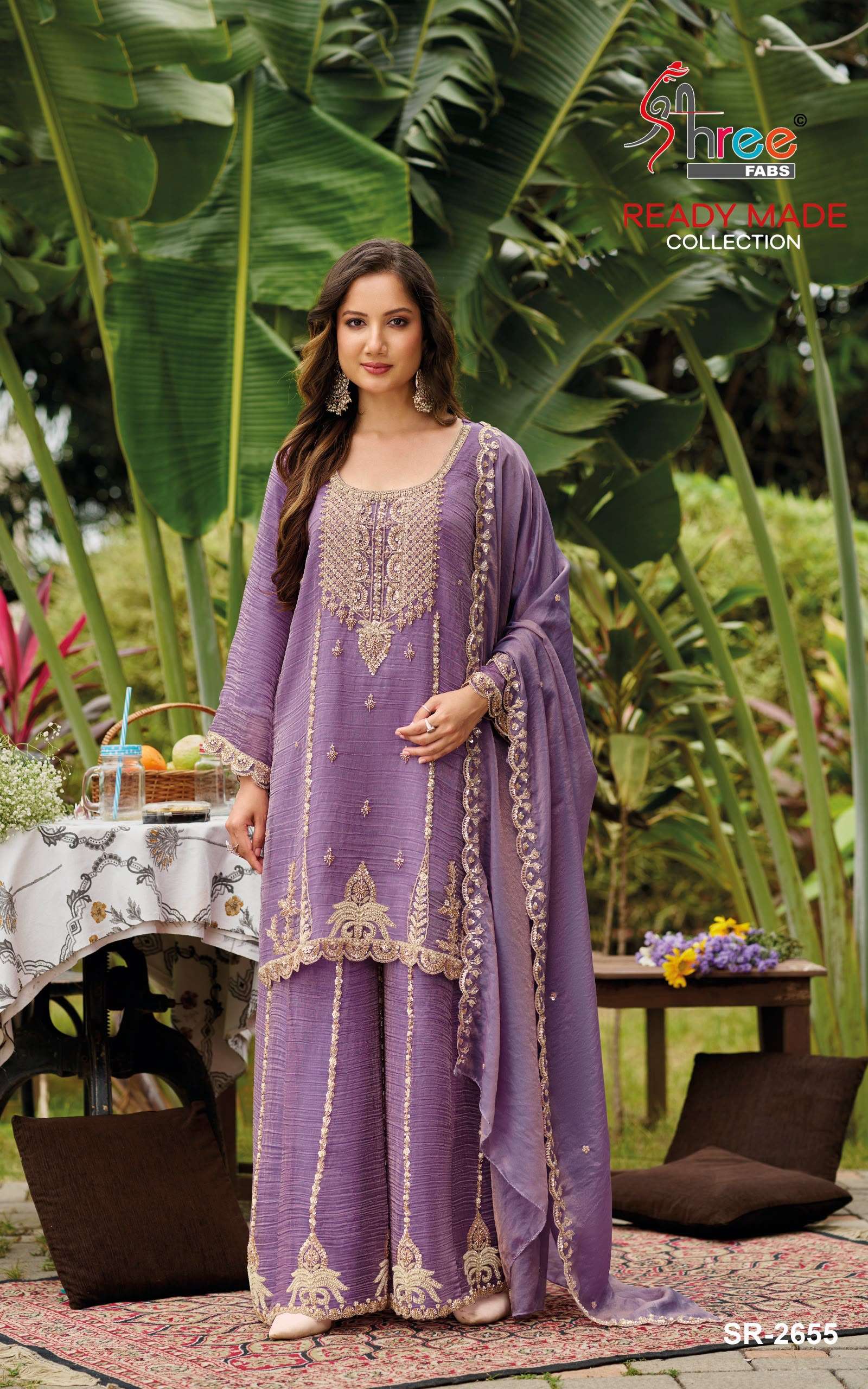 SHREE FABS 2655 SALSA WITH BEATS WORK PALAZZO SUIT 3 PIECE FUNCTION TYPE RETAILER 